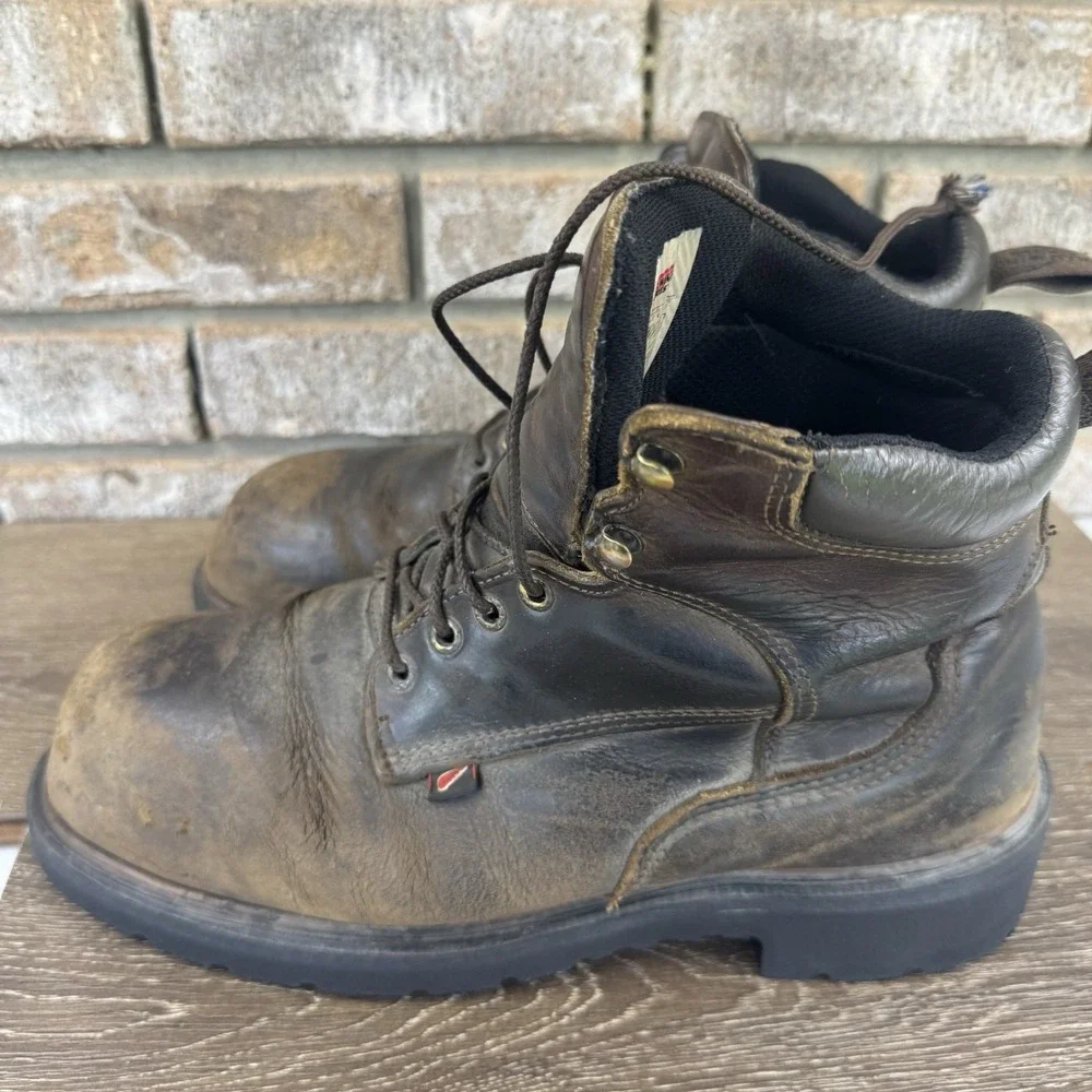 Red Wing 2212 Work Boots Mens Sz 10 H Width Leather Safety Toe Resoled*No Insole